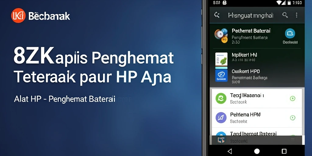 Antarmuka aplikasi 8ZK dengan fitur penghemat baterai yang intuitif.