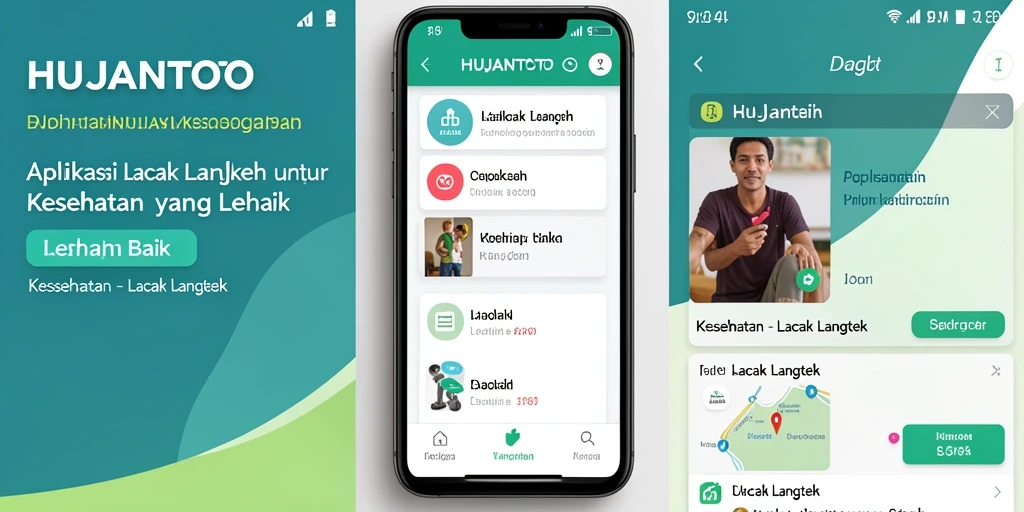 Tampilan antarmuka HUJANTOTO yang menunjukkan langkah dan aktivitas harian.