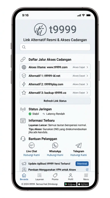 Temukan link alternatif t9999 untuk akses lebih mudah
