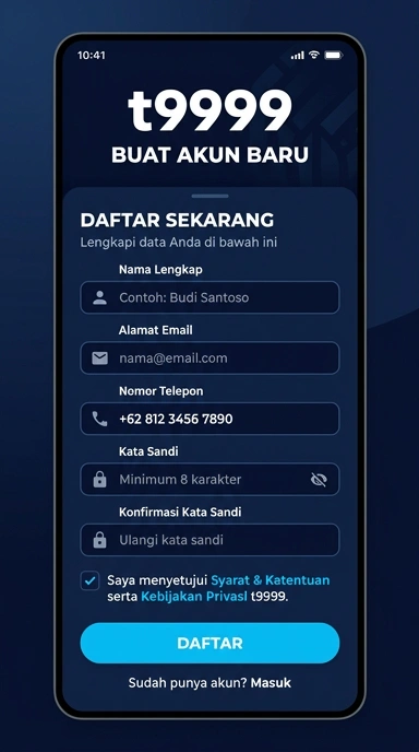 Panduan Buat Akun Baru t9999 Secara Lengkap